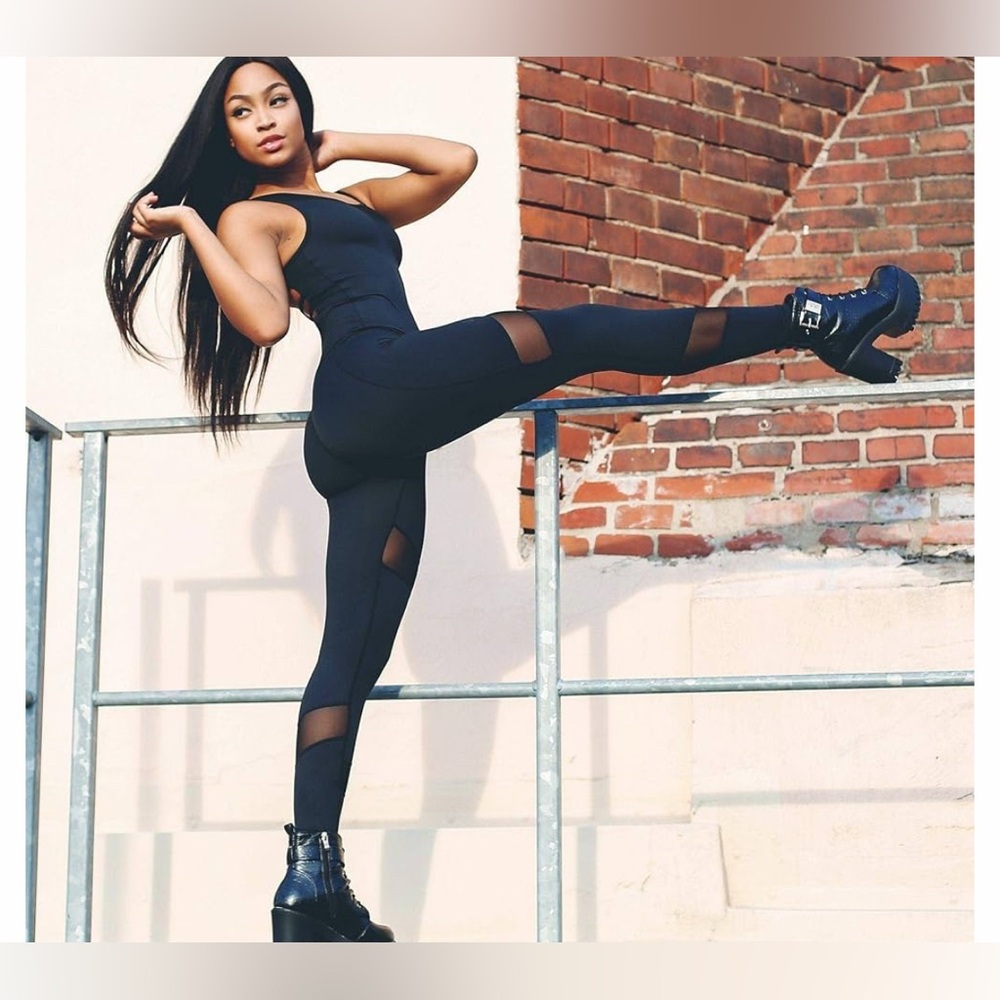 NWOT Workout Empire Black Body Suit-Size XS